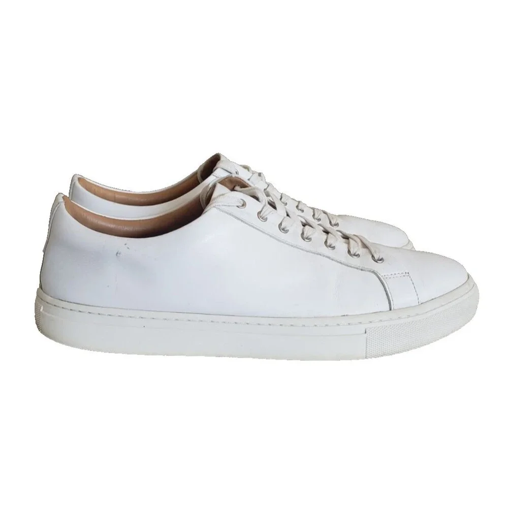 Thursday Everyday Shoes Men's Size 13 White Leather Low Top Casual Sneakers